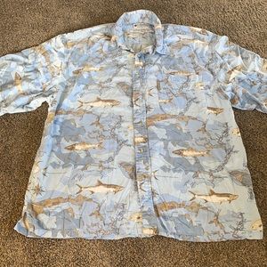 Columbia Florida Fish Button Down Shirt
